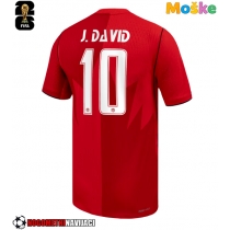 Moške Nogometnih dresov Kanada Jonathan David #10 Domači SP 2026 Kratki rokavi